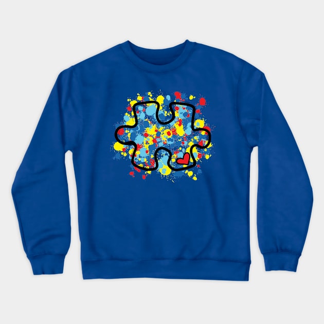 Autism Awareness, Be Kind, Autism Puzzle, Autism Mom, Autism Support Crewneck Sweatshirt by CrosbyD